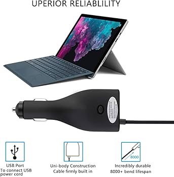 Amazon.co.jp: Surface Pro 充電器 BTBSZ 65W 15V 4A 車載充電器